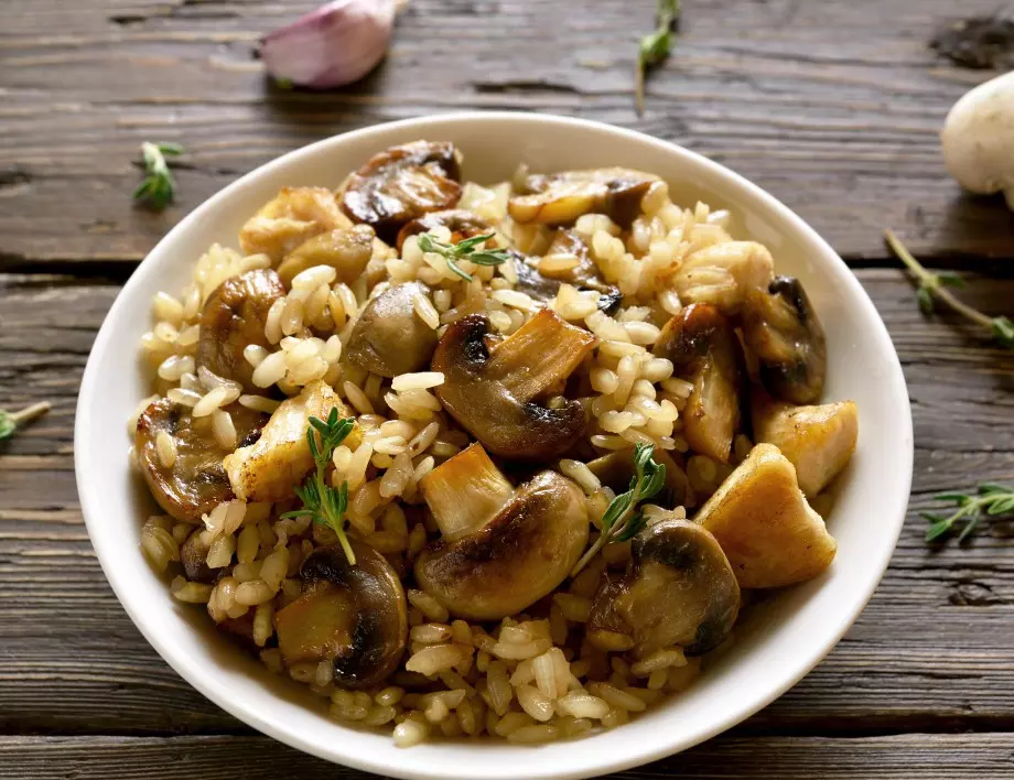 Ризото с гъби по бърза и вкусна рецепта